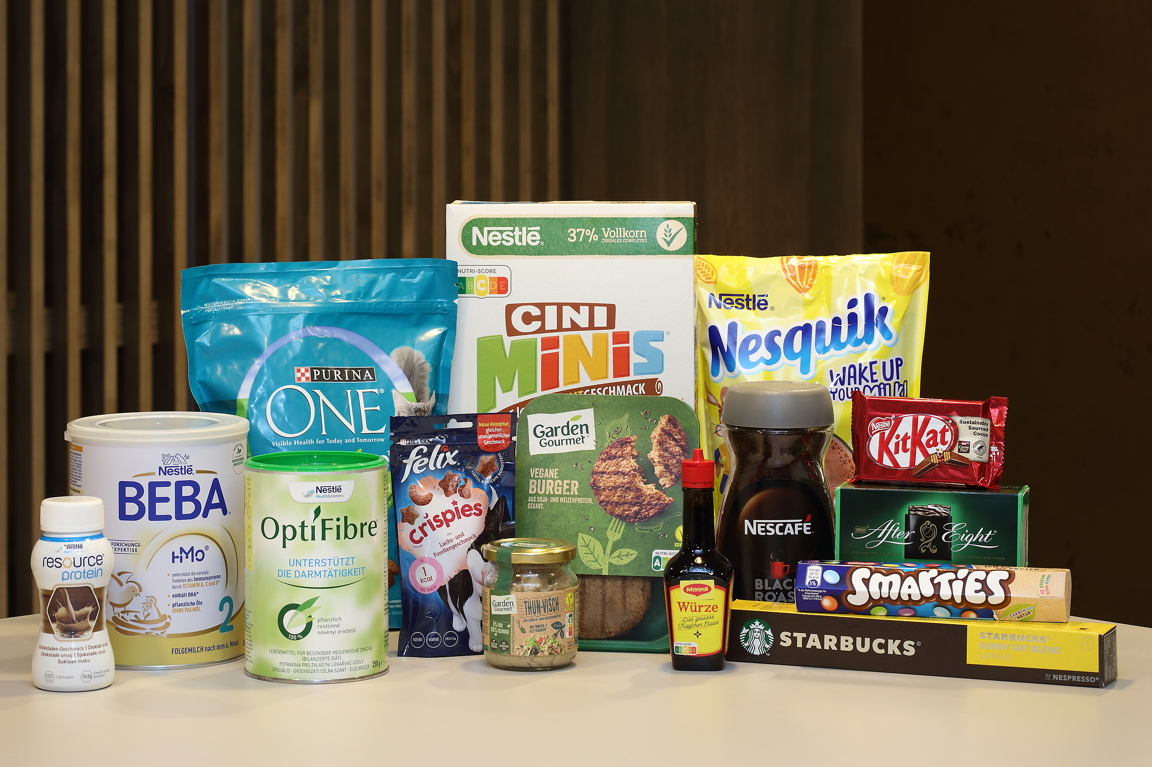 Verpackungen von Nestlé im Wandel